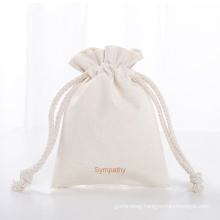 Eco Friendly cotton muslin drawstring bags canvas Fabric Drawstring Gift Double String Bag